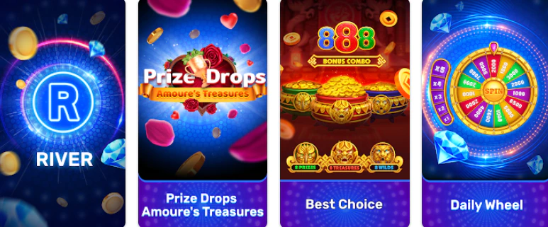 Riversweeps features in USA displayed on a mobile device